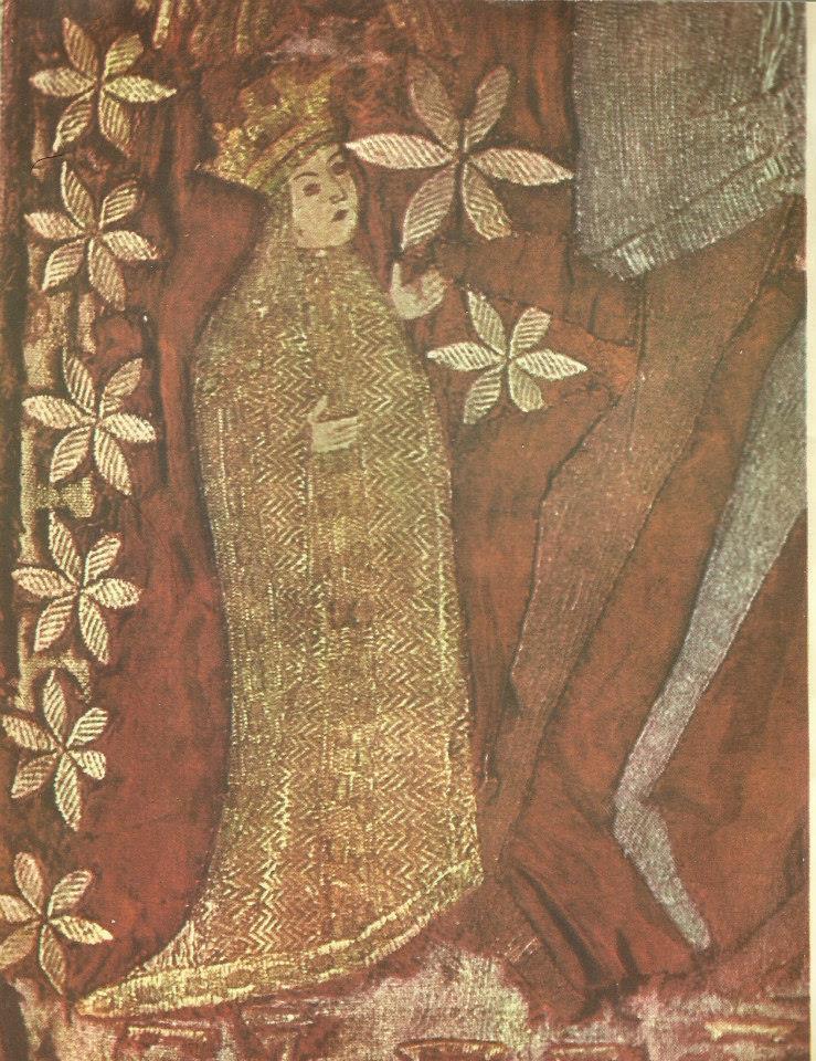 Maria Voichita - Dvera de la 1500 aflata la muzeul manastirii Putna ce prezinta scena rastignirii