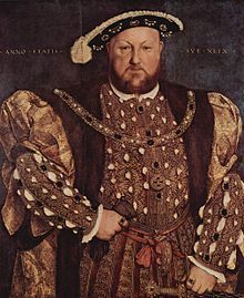 Portret al lui Henric VIII realizat de hans Holbein